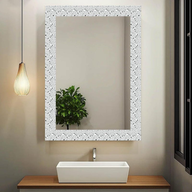 IVN Wallpaper Border Peel and Stick Wall Terrazzo Decorative Wall Trim Self Adhesive Border for Walls Mirror Frame Accent Strip for Bedroom Kitchen LivingRoom Modern Design 4x196 Inch - Image 4
